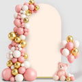 6FT Wedding Arch Backdrop Cover, Beige Spandex Arch Stand Cover