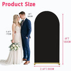 6FT Wedding Arch Backdrop Cover, Black Spandex Arch Stand Cover, alternate view 3