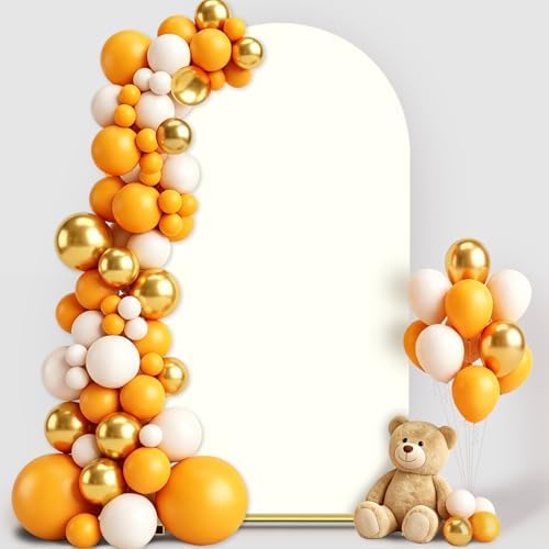 6FT Wedding Arch Backdrop Cover, Ivory Spandex Arch Stand Cover