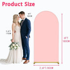 6FT Wedding Arch Backdrop Cover, Pink Spandex Arch Stand Cover, alternate view 2