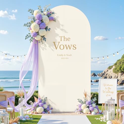 6FT Wedding Arch Backdrop Cover, Stretchy Arch Covers Round Top Chiara Backdrop Cover for Wedding Birthday Party, alternate