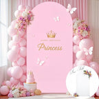 6FT Wedding Arch Backdrop Cover, Stretchy Arch Covers Round Top Chiara Backdrop Cover for Wedding Birthday Party
