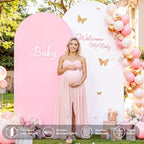 6FT Wedding Arch Backdrop Cover, Stretchy Arch Covers Round Top Chiara Backdrop Cover for Wedding Birthday Party, alternate