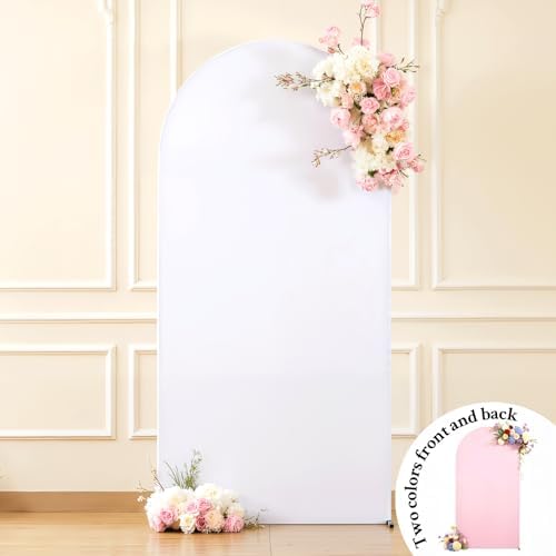6FT Wedding Arch Backdrop Cover, Stretchy Arch Covers Round Top Chiara Backdrop Cover for Wedding Birthday Party, alternate