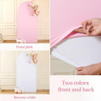 6FT Wedding Arch Backdrop Cover, Stretchy Arch Covers Round Top Chiara Backdrop Cover for Wedding Birthday Party, alternate