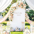 6FT Wedding Arch Backdrop Cover, Stretchy Arch Covers Round Top Chiara Backdrop Cover for Wedding Birthday Party, alternate