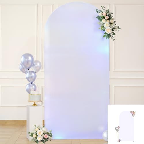 6FT Wedding Arch Backdrop Cover, Stretchy Arch Covers Round Top Chiara Backdrop Cover for Wedding Birthday Party