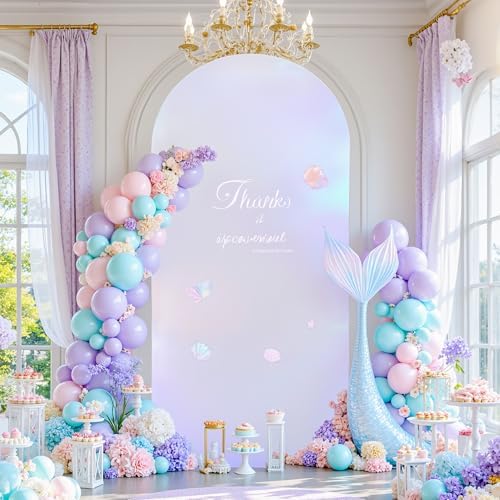 6FT Wedding Arch Backdrop Cover, Stretchy Arch Covers Round Top Chiara Backdrop Cover for Wedding Birthday Party, alternate