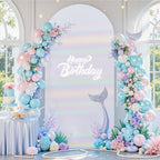 6FT Wedding Arch Backdrop Cover, Stretchy Arch Covers Round Top Chiara Backdrop Cover for Wedding Birthday Party, alternate