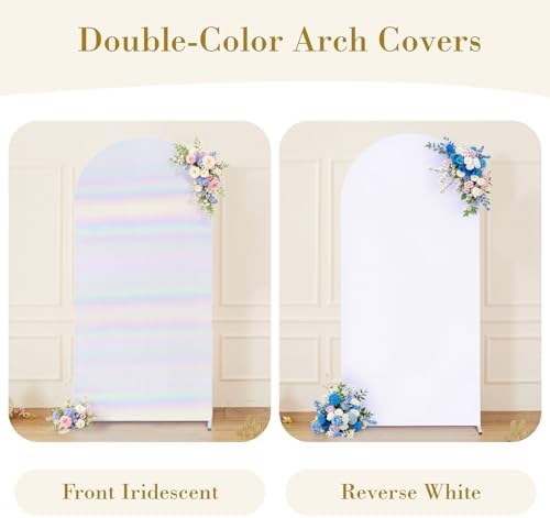 6FT Wedding Arch Backdrop Cover, Stretchy Arch Covers Round Top Chiara Backdrop Cover for Wedding Birthday Party, alternate