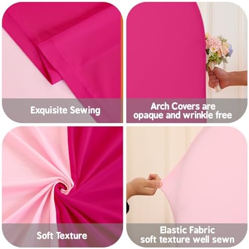 6FT Wedding Arch Backdrop Cover, Stretchy Arch Covers Round Top Chiara Backdrop Cover for Wedding Birthday Party, alternate
