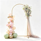 6FT Wedding Arch Backdrop Stand, Gold Balloon Arch Stand for Party
