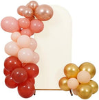 6FT Wedding Arch Cover, Beige Arch Backdrop Cover Stretchy Spandex Backdrop Stand Covers for Birthday Party