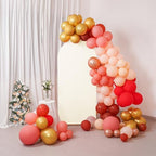 6FT Wedding Arch Cover, Beige Arch Backdrop Cover Stretchy Spandex Backdrop Stand Covers for Birthday Party, alternate view 4