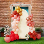 6FT Wedding Arch Cover, Beige Arch Backdrop Cover Stretchy Spandex Backdrop Stand Covers for Birthday Party, alternate view 6