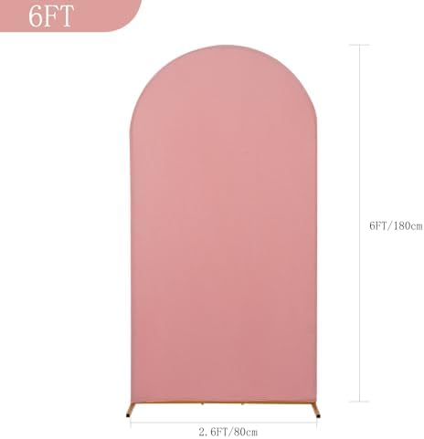 6FT Wedding Arch Cover, Dusty Rose Arch Backdrop Cover Stretchy Spandex Backdrop Stand Covers for Birthday Party, alternate