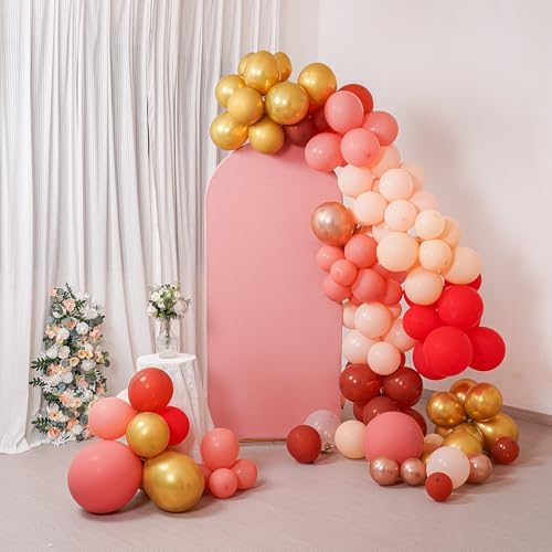 6FT Wedding Arch Cover, Dusty Rose Arch Backdrop Cover Stretchy Spandex Backdrop Stand Covers for Birthday Party, alternate