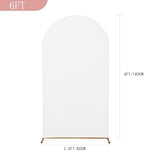 6FT Wedding Arch Cover, White Arch Backdrop Cover Stretchy Spandex Backdrop Stand Covers for Birthday Party, alternate view 2