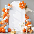 6FT White Arch Backdrop Cover - Polyester Fitted Wedding Arch Stand Covers Round Top Chiara Arch Backdrop Cover