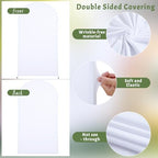 6FT White Arch Backdrop Cover - Polyester Fitted Wedding Arch Stand Covers Round Top Chiara Arch Backdrop Cover, alternate