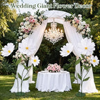 6ft White Giant Flowers for Decoration with Stand, Fake Silk Daisy in Daisy, alternate view 3