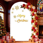 6FT White Wedding Arch Backdrop Cover, Stretchy Fabric in 2.6ft x 6ft in White, alternate view 3