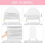 6FT White Wedding Arch Backdrop Cover, Stretchy Fabric in 2.6ft x 6ft in White, alternate view 7
