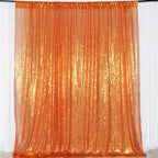 6FT x 8FT Orange Sequin Photography Backdrop Curtain for Halloween Party Decoration in 6x8 ft in Orange, alternate view 5