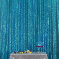 6FT x 8FT Turquoise Sequin Photography Backdrop Curtain for Party Decoration in 6x8 ft in Turquoise