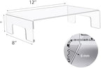 6mm Thickness Clear Acrylic Display Riser with Tray Handles in Clear, alternate view 2