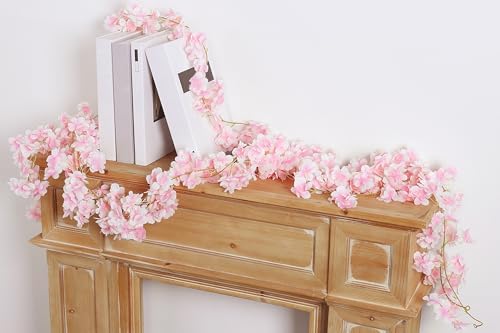 6PC 35.4FT Cherry Blossom Flowers Garland Vine for Decoration, alternate view 4