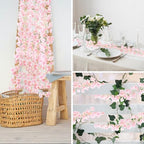 6PC 35.4FT Cherry Blossom Flowers Garland Vine for Decoration, alternate view 6
