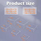 6Pc Clear Acrylic Nest Cube Buffet Risers Dessert Jewelry Display, alternate view 3