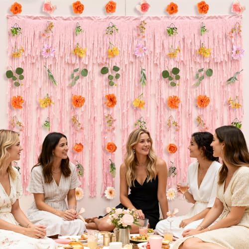 6Pcs 36Ft Wildflower Garland with Bow Hanging Flower Wall Backdrop, alternate view 3
