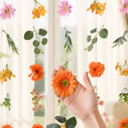 6Pcs 36Ft Wildflower Garland with Bow Hanging Flower Wall Backdrop, alternate view 4