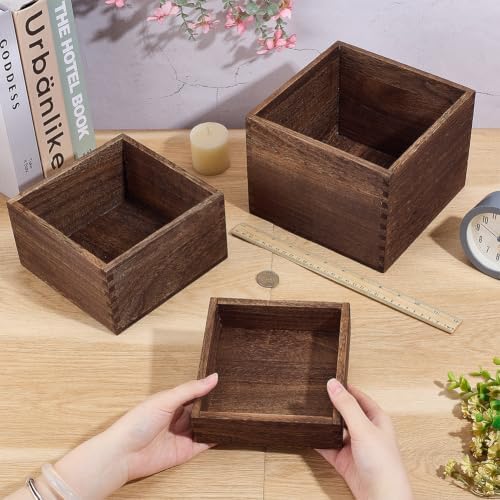 6Pcs 3Sizes Wooden Risers Display Stands, Rustic Wooden Stands, Party Display Stands for Wedding and Event, alternate view 3
