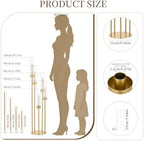 6PCS 5 Arm Gold Candle Holders for Wedding Table Centerpieces,39.37'' Tall in Gold, alternate view 4