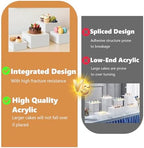 6Pcs Acrylic Food Cube Stands for Party Food, Cupcake in White, alternate view 5