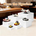 6Pcs Acrylic Food Cube Stands for Party Food, Cupcake in White, alternate view 6