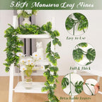 6Pcs Artificial Monstera Leaf Vines 5.6Ft Greenery Garland, alternate view 5