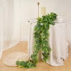 6Pcs Artificial Monstera Leaf Vines 5.6Ft Greenery Garland, alternate view 6
