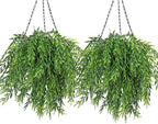 6Pcs Artificial Weeping Willow Plastic Leaves Greenery UV Resistant