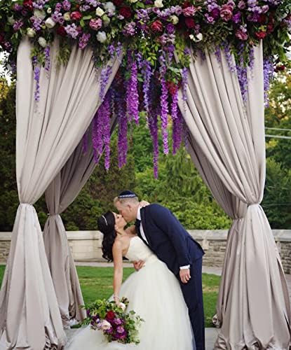 6pcs Artificial Wisteria Flowers 3.6 Feet/Piece Purple Dense Artificial Fake Wisteria Vine Ratta Hanging Garland, alternate