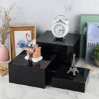 6Pcs Black Buffet Risers Acrylic Boxes Display Risers Food Risers for Buffet Table Display Riser for Platter, alternate view