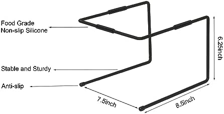 6PCS Black Metal Pizza Stands for Tables- Pizza Pan Riser Rack Holder- Food Display Riser Stands for Party, alternate view 2