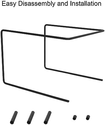 6PCS Black Metal Pizza Stands for Tables- Pizza Pan Riser Rack Holder- Food Display Riser Stands for Party, alternate view 3