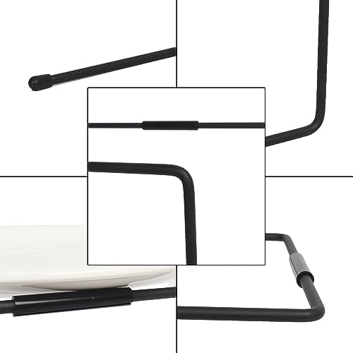 6PCS Black Metal Pizza Stands for Tables- Pizza Pan Riser Rack Holder- Food Display Riser Stands for Party, alternate view 4