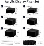 6Pcs Buffet Risers, Acrylic Food Risers, Buffet Table Risers and Stand Shelf Desktop Display for Party Catering, alternate