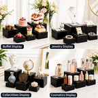 6Pcs Buffet Risers, Acrylic Food Risers, Buffet Table Risers and Stand Shelf Desktop Display for Party Catering, alternate
