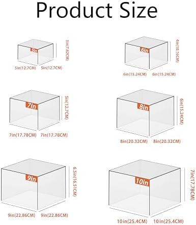 6PCS Buffet Risers, Acrylic Food Risers for Buffet Table, Nesting Risers Display Stand Shelf for Party Catering, alternate